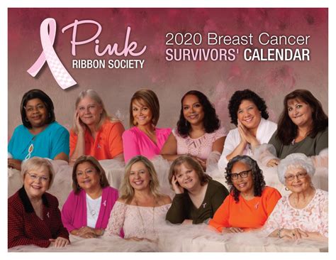 2020 Breast Cancer Survivors Calendar Pink Ribbon Society