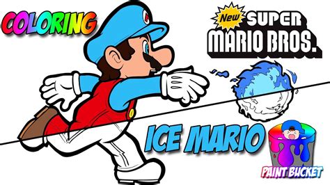 super mario bros coloring book ice mario transformation coloring