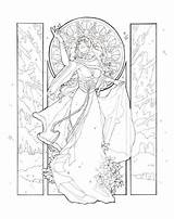 Coloring Pages Fairy Nouveau Drawing sketch template
