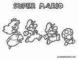 Coloring Mario Cartoons Super Newer Older sketch template