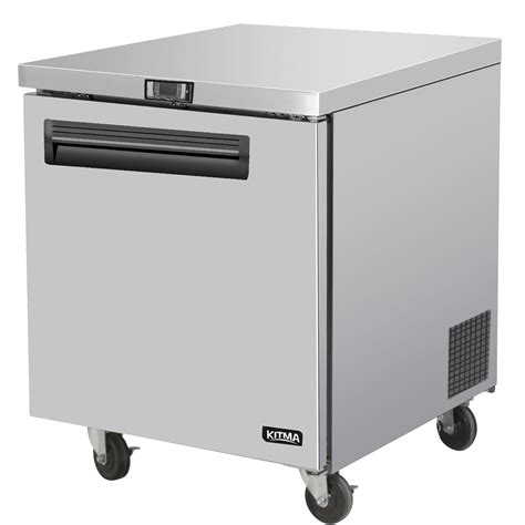 commercial single door undercounter freezer kitma  cu ft stainless steel worktop freezer