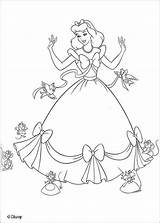 Cinderella Mewarnai sketch template