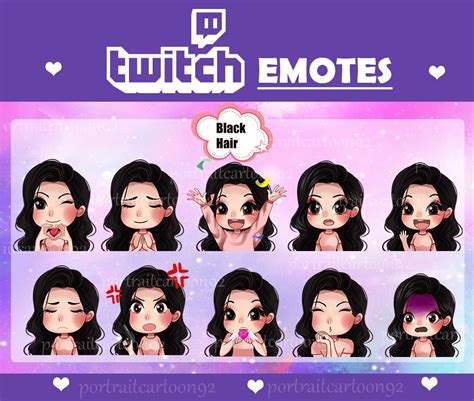 customtwitch twitch emotes cute chibi emotes for streamers etsy