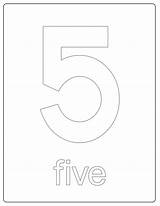 Number Coloring Pages Printable Numbers Five Print Popular Coloringhome Kids Printables Library Clipart Circle sketch template