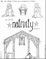 Coloring Nativity Pages Scene Stable Jesus Choose Board Printables sketch template