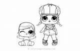 Lol Coloring Pages Sisters Lil Dolls Drawings sketch template
