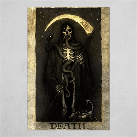 death tarot card art printable cards