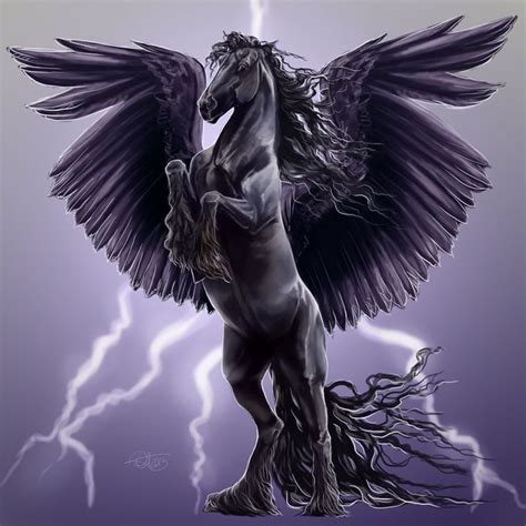 image result  black pegasus tattoo mythical creatures art