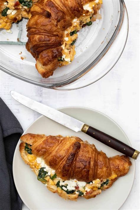 croissant breakfast sandwich  spinach vanilla bean cuisine recipes