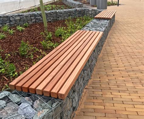 tord gabion wall benches factory furniture esi external works