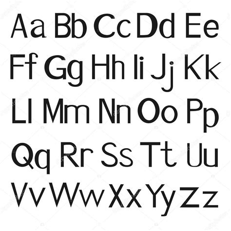printed letters   english alphabet stock vector  zaqzaq