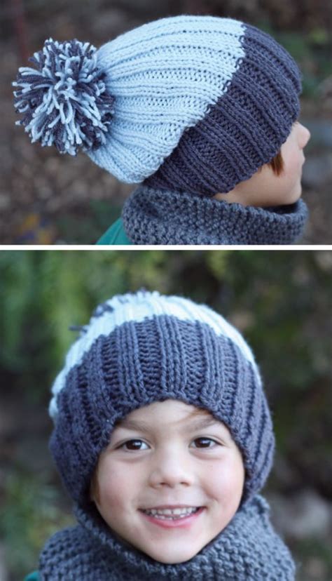 pattern simple ribbed knit hat beanie knitting patterns