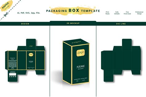 luxury box packaging design box template grafica  sumonuix creative fabrica