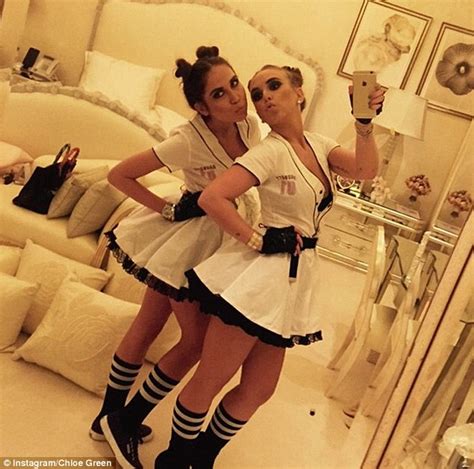 topshop heiress chloe green and her pal don sexy schoolgirl outfits