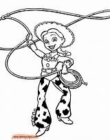 Jessie Coloring Pages Toy Story Lasso Woody Print Disney Buzz Lightyear Disneyclips Printable Printables Color Forky Book Bullseye Pixar Funstuff sketch template
