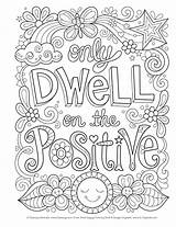 Coloring Pages Adult Printable Adults Book Positive Books Happy Fun Dwell Abstract Birthday Choose Board sketch template