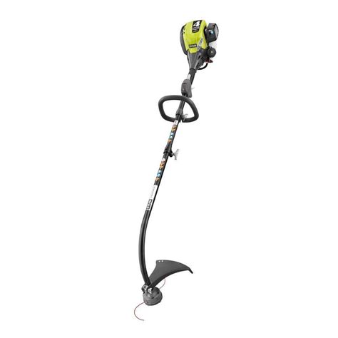 ryobi reconditioned  cycle cc attachment capable curved shaft gas trimmer shop