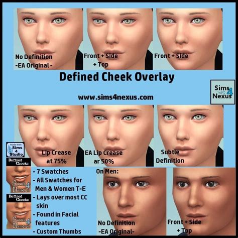 defined cheek overlay original content sims  sims sims  cc skin
