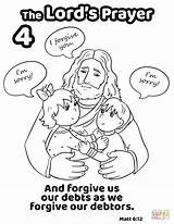 Coloring Jesus Pages Forgives Forgive Debtors Debts Template sketch template
