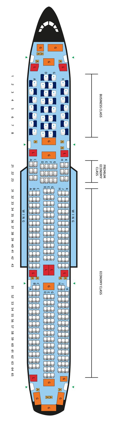 airbus  seat map