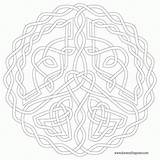 Coloring Celtic Pages Mandala Popular sketch template