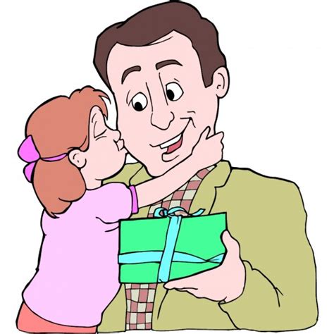 daughter and father in the morning cartoon clipart clipground