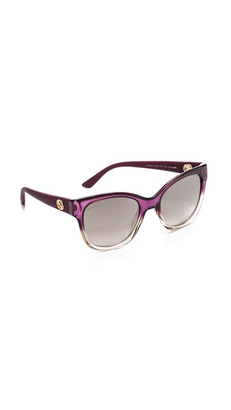 Gucci Two Tone Faded Sunglasses In Purple Lyst
