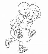 Caillou Coloring Pages Color Popular sketch template