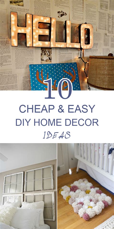 cheap  easy diy home decor ideas frugal homemaking