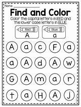 Letter Worksheets Worksheet Alphabet Preschool Letters Pre Kindergarten Find Color Activities Recognition Learning Printable Capital Coloring Mega Choose Pack Identification sketch template