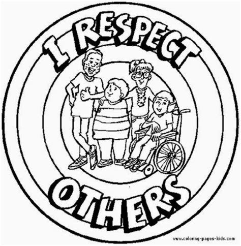 respect  coloring pages character education respect pinte