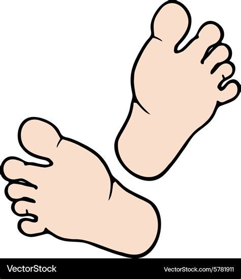 cartoon feet royalty  vector image vectorstock
