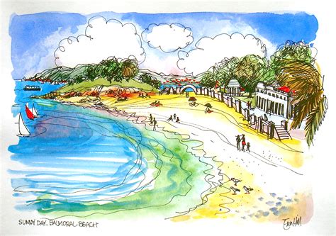 beach sketches balmoral erin hill sketching