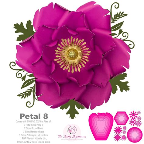 paper flower petal templates svg resume  gallery