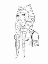 Ahsoka Coloring Pages Wars Star Tano Printable Recommended Getcolorings Print sketch template