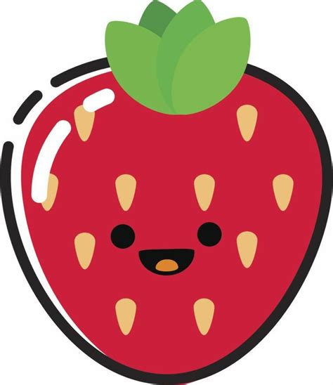 high quality strawberry clipart kawaii transparent png images