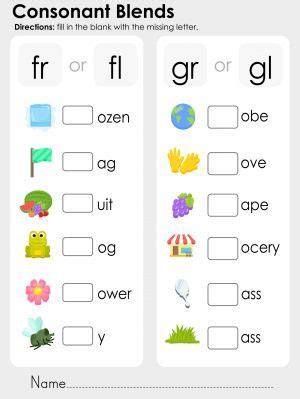 consonant blends br bl cr cl kidspressmagazinecom blends