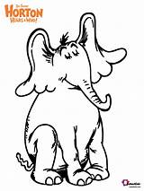 Horton Hears Elephant Seuss Coloring Dr Printable Pages Who Bubakids sketch template