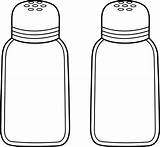 Salt Pepper Clipart Shakers Clip Shaker Drawing Vector Line Cliparts Library Holder Clipground sketch template