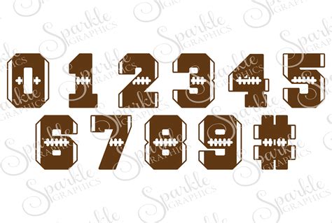 football number font cut file set svg eps dxf png
