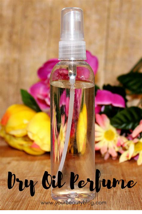diy dry oil perfume spray recipe  pretty