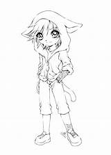 Wolf Coloring Pages Anime Baby Printable Getcolorings Color sketch template