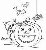 Coloring Pages Halloween October Kids Color sketch template