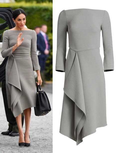 roland mouret grey clover dress now in stock casual work dresses