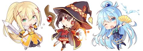 aqua darkness and megumin kono subarashii sekai ni shukufuku wo drawn by shiro kuma shake