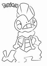 Scrafty Pokemon Coloring Pages Printable Kids sketch template