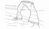 Coloring Pages Park Grand Arches Canyon National Arch Utah Delicate Drawing Color Line Sketch Milky Way Printable Getcolorings Service Templates sketch template