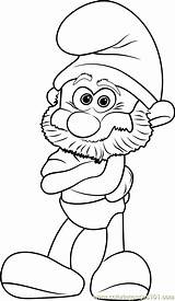 Coloring Smurf Papa Pages Smurfs Village Lost Printable Color Cartoon Coloringpages101 Getcolorings sketch template