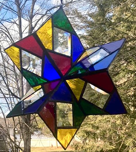 Pinwheel 3d Stained Glass Spinner Etsy