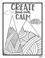 Coloring Mindfulness Pages Sheets School Calm Down Counselor Corner Pdf Office sketch template